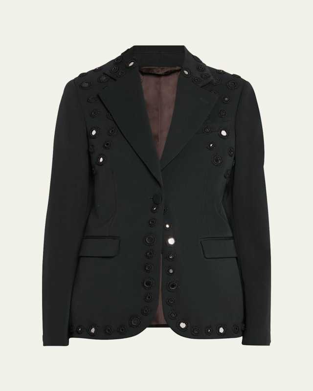 Iris Hand-Crochet Mirror Wool Jacket